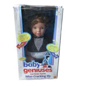 1997 Toy Biz BABY GENIUSES ELECTRONIC WISE-CRACKING SLY Doll 16" READ